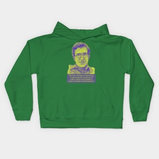 Noam Chomsky Portrait and Quote Kids Hoodie